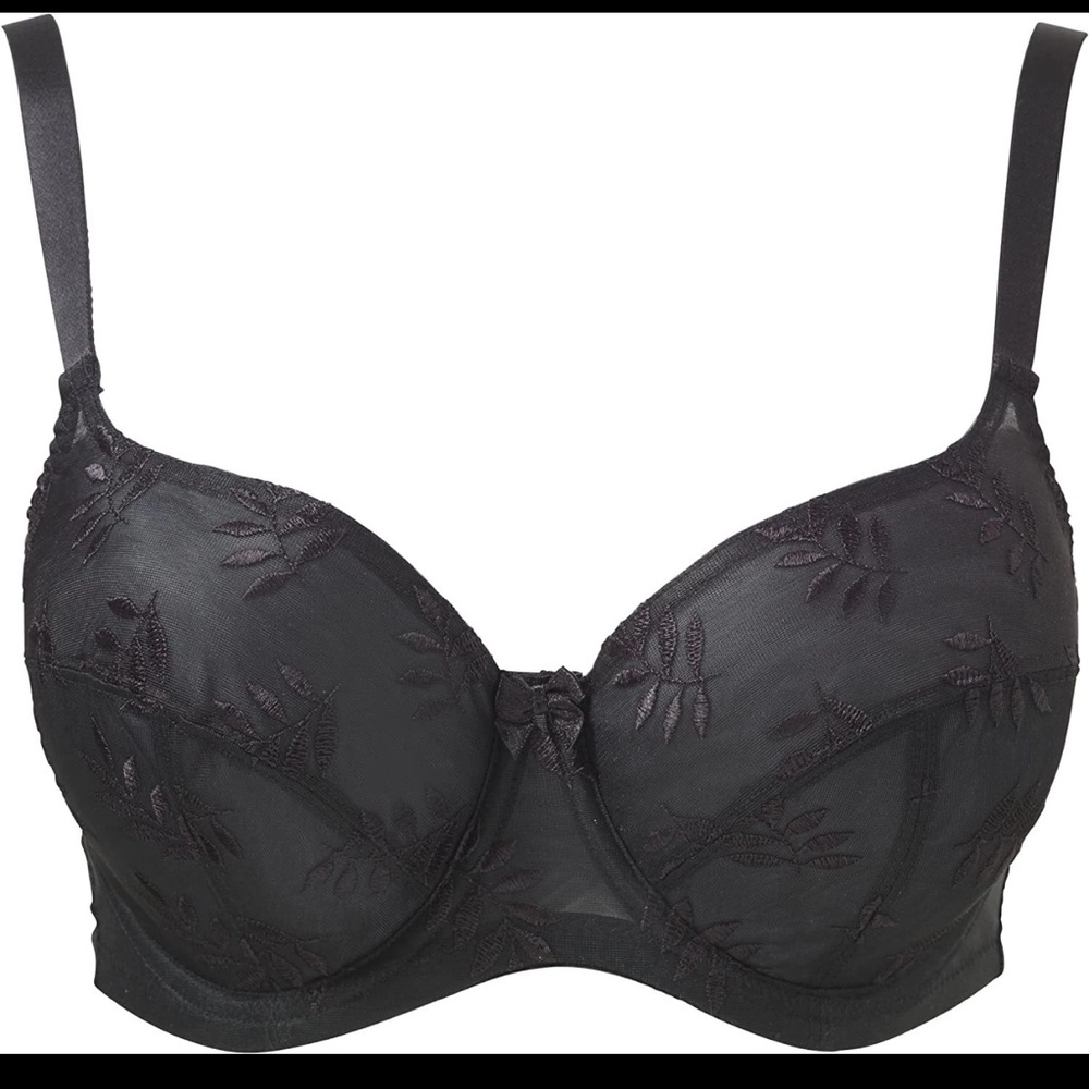Panache Tango Balconette Black Bra Sz 38H NWT